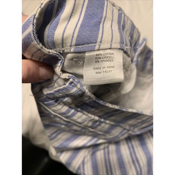 So Womens Blue White Striped Low Rise Favorite MIDI Shorts 3 - Picture 4 of 4